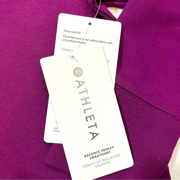 NWT Athleta Balance Henley Sweatshirt - Picture 4 of 6